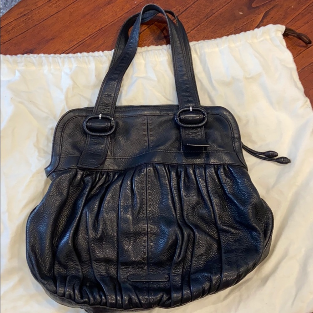 Cole Haan black leather shoulder bag
